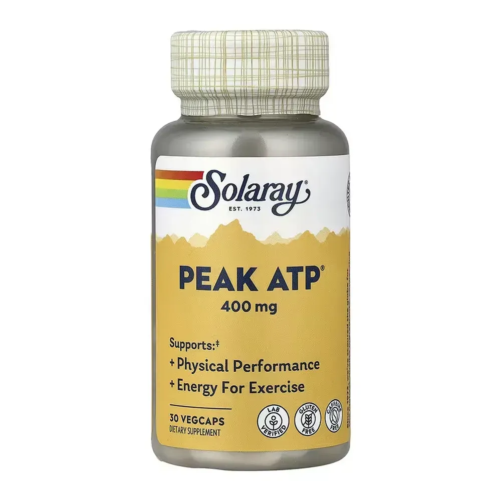 Solaray Peak ATP 400 мг — 30 капсул — упаковка