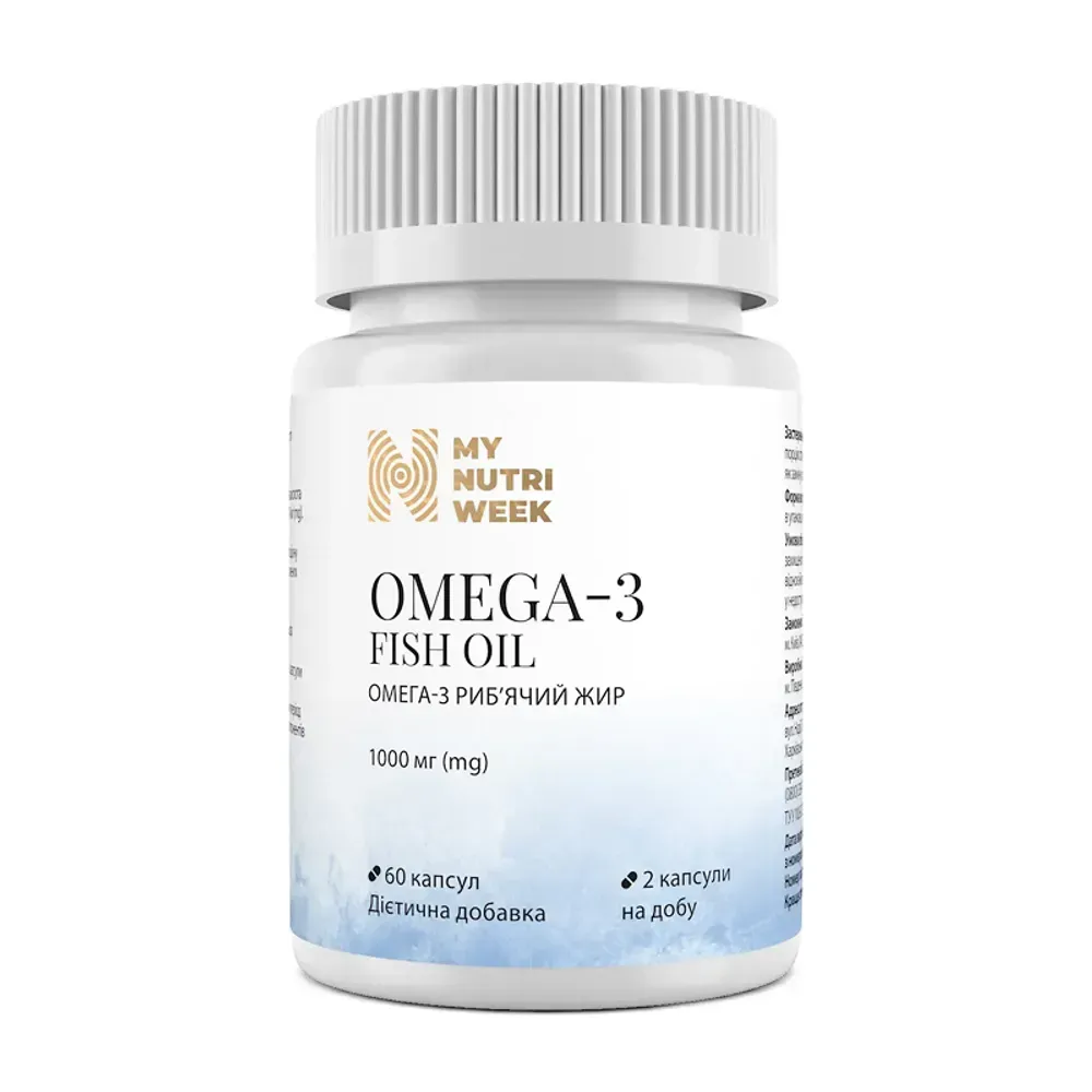 My Nutri Week Omega-3 Fish Oil — 60 капсул — упаковка