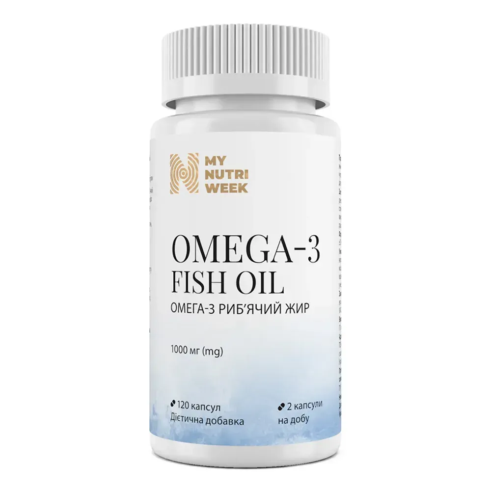 My Nutri Week Omega-3 Fish Oil — 120 капсул — упаковка