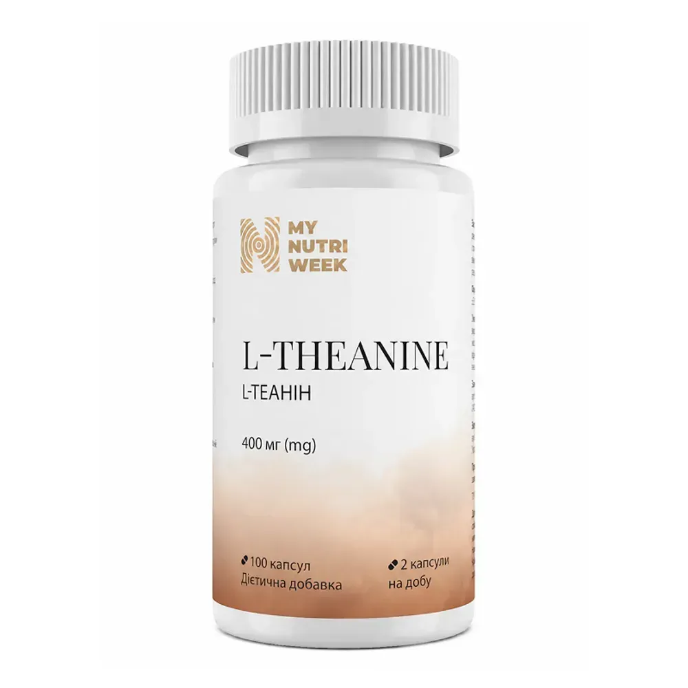 My Nutri Week L-Theanine 400 мг — 100 капсул — упаковка