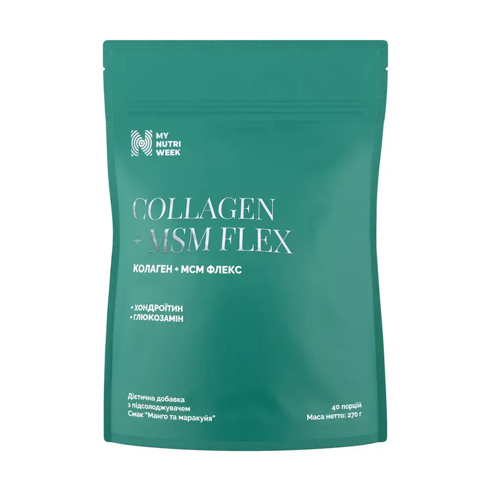 My Nutri Week Collagen + MSM Flex — 270 г, манго та маракуя — упаковка