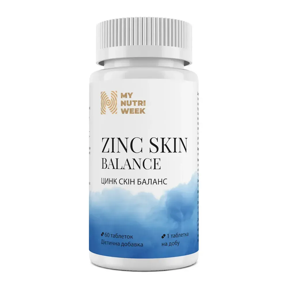 My Nutri Week Zinc Skin Balance — 60 таблеток — упаковка