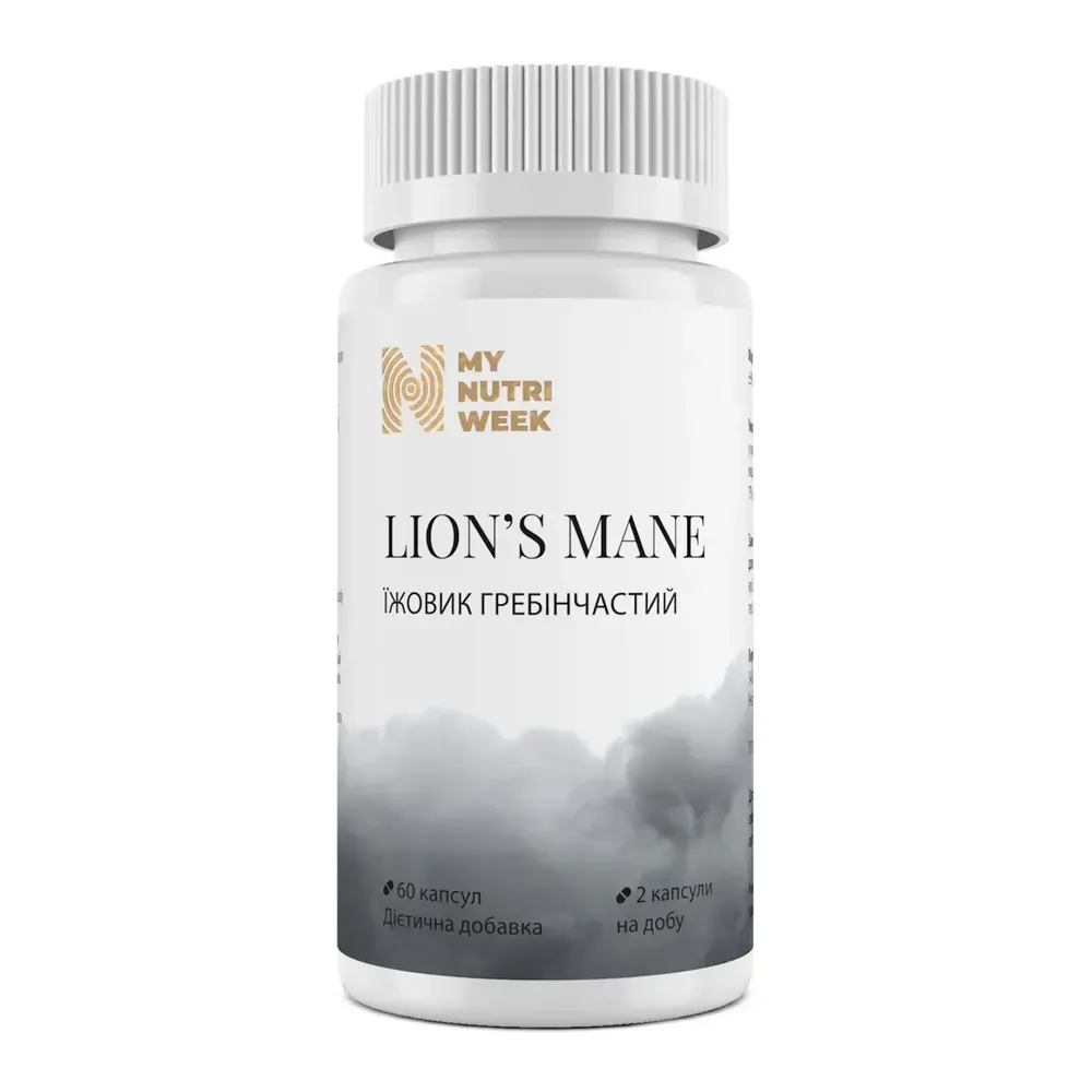 My Nutri Week Lion’s Mane — їжовик, 60 капсул — упаковка