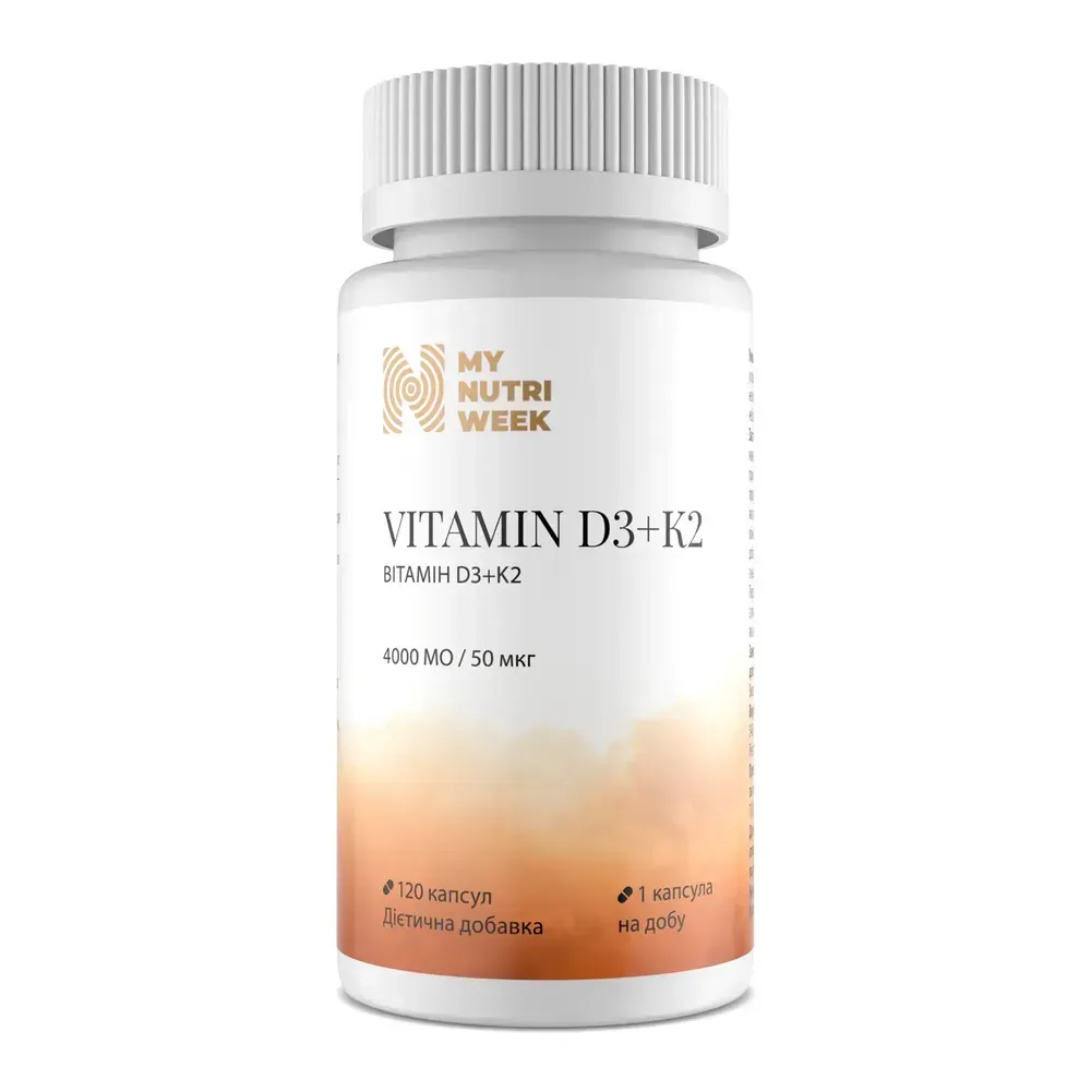 My Nutri Week Vitamin D3 + K2 4000 МО — 120 капсул — упаковка