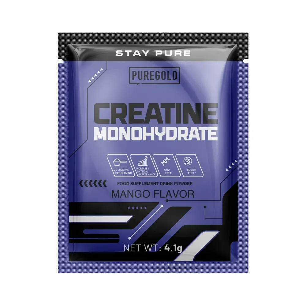 Pure Gold Creatine Monohydrate — 4,1 г, манго — упаковка
