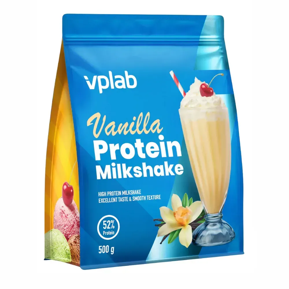 VPLab Protein Milkshake — 500 г, ваніль — упаковка