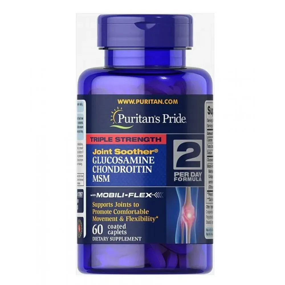 Puritans Pride Glucosamine Chondroitin MSM Triple Strength - 60 caplets